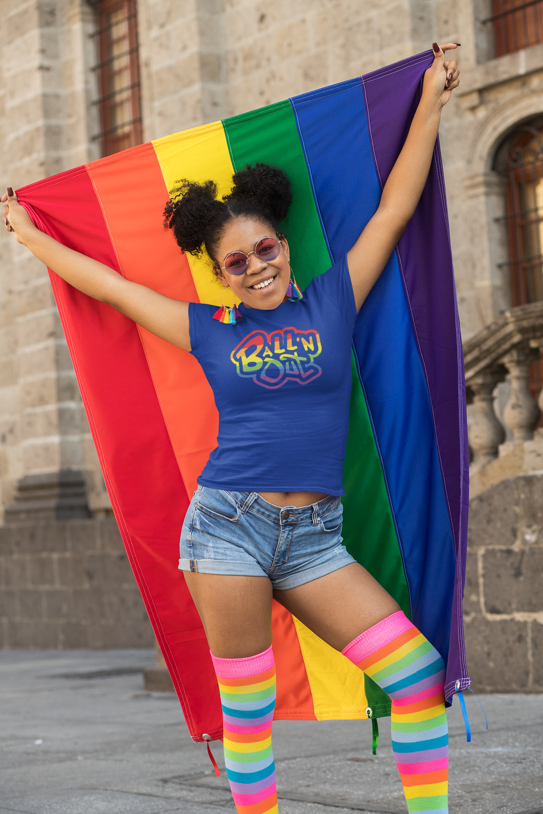 Pride with Rainbow Basketball Tees