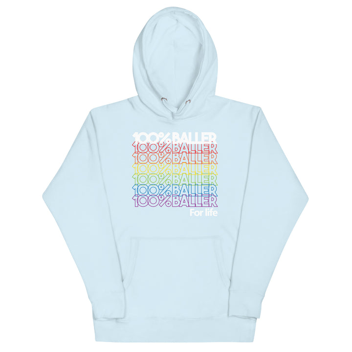 100% Baller Rainbow Unisex Hoodie