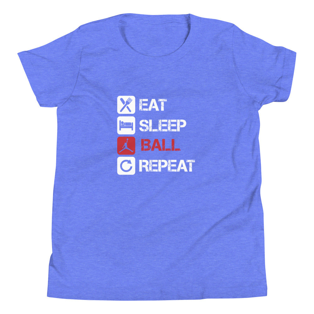 Eat Sleep Ball Repeat Youth Tee